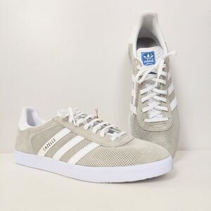 New Adidas Originals Men's 13.5 Gazelle Clear Grey Cloud White Sneakers H02224